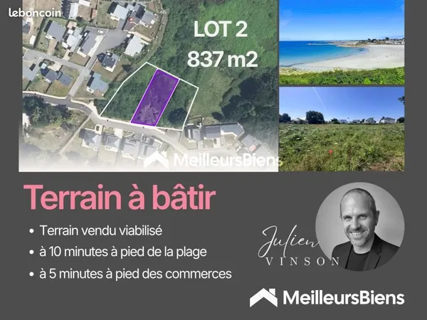 Terrain 837 m² Trevou Treguignec