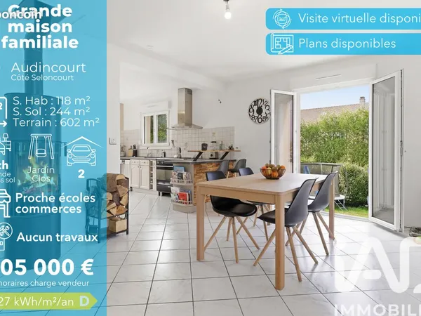 Maison familiale 6 pièces 118 m²
