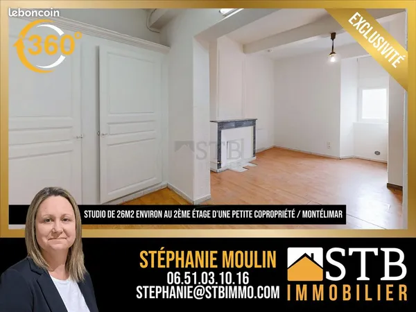 Studio 1 pièce 26 m²