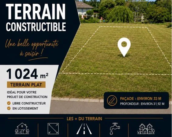 🏡 à vendre - terrain constructible à louhans (71)
