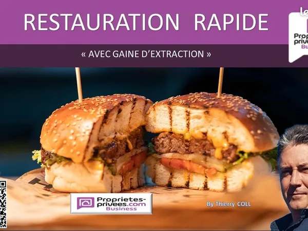 Fonds de commerce restauration rapide 40 m²