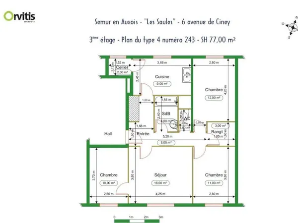 À louer - Appartement T4 à Semur-en-Auxois