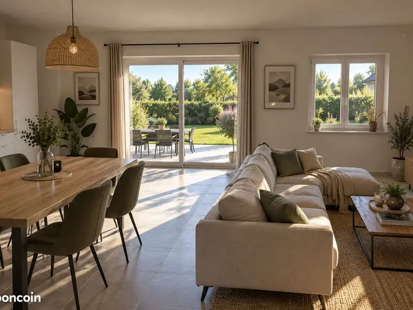 Maison T4 rénovée - 95 m² - 3 chambres + bureau - Jardin 100 m² - Garage - Limite Ardres