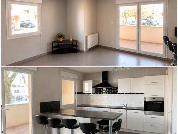 Appartement T3 de 56 m² - Terrasse 16 m² - Parking privé - Centre village Saint Pierre de Chandieu