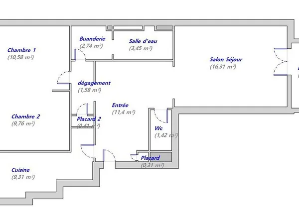 Appartement proche du Parc Monot, de l'hôpital et du collège des Muriers