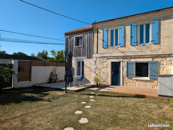 Maison en pierre 3 chambres + 1 bureau - sans travaux