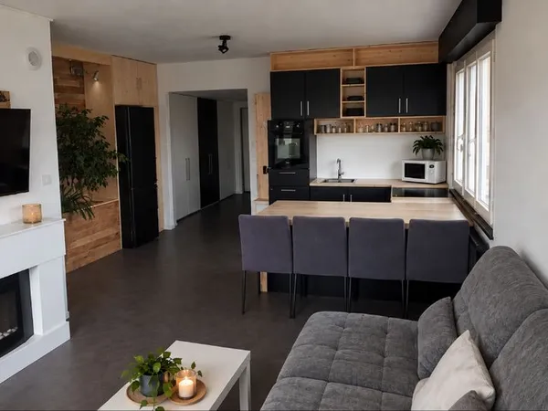 3 pièces + garage + balcon