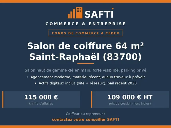 Salon de coiffure 64m² : Clé en main & Design