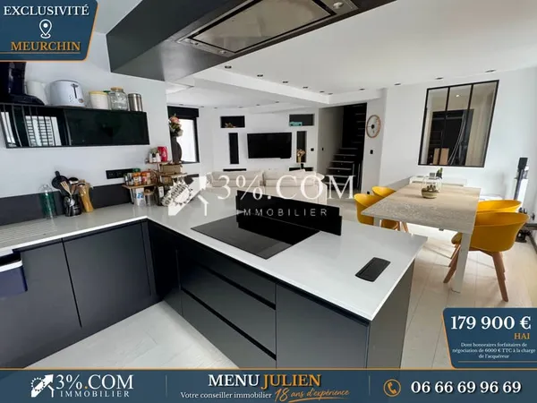 Maison semi-individuelle entièrement rénovée 117 m2 habita