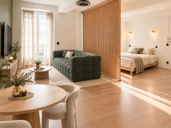 Studio T1 Bis entièrement refait à neuf et meublé avec grande terrasse