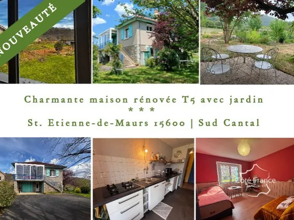 Charmante maison renovée avec beau jardin à St. Etienne-de-M