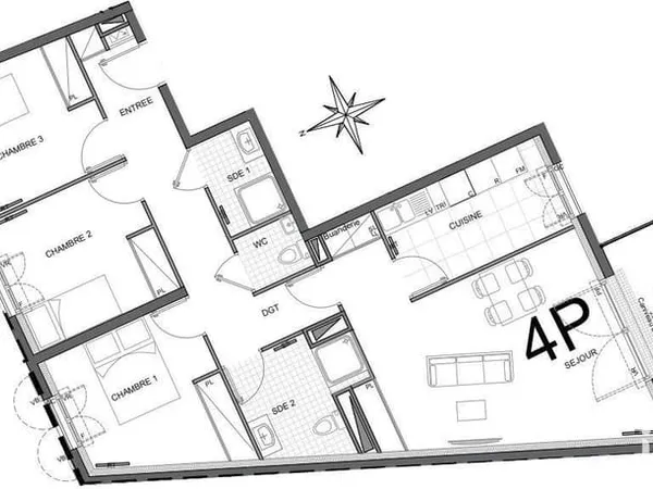 Vente Appartement 4 pièces