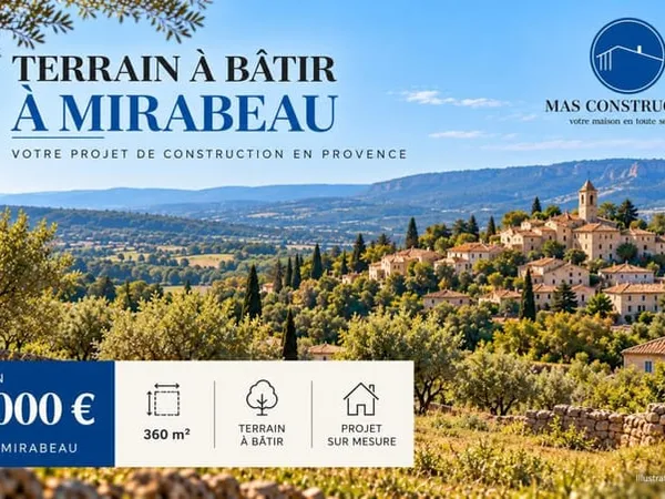 COUP DE FUSIL À MIRABEAU — PROJET TERRAIN + MAISON À PARTIR DE 250 000 € !