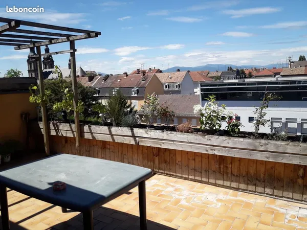 Bel appartement avec grande terrasse sur le toit