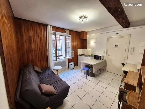 Studio meublé loué - Toulouse Marengo / Matabiau - 17,64 m²