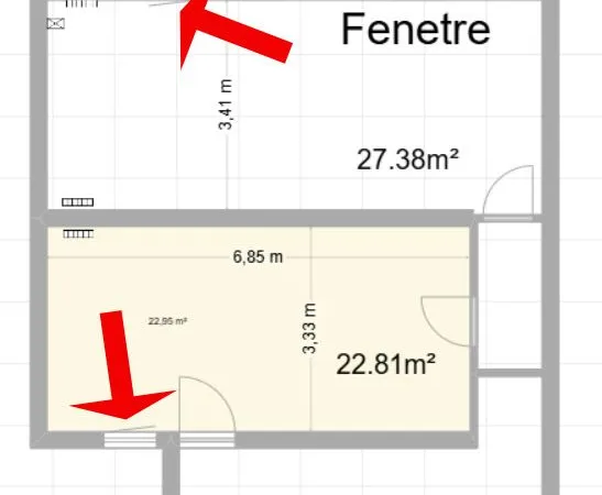 Cave dans immeuble 55m² Possibilité souplex