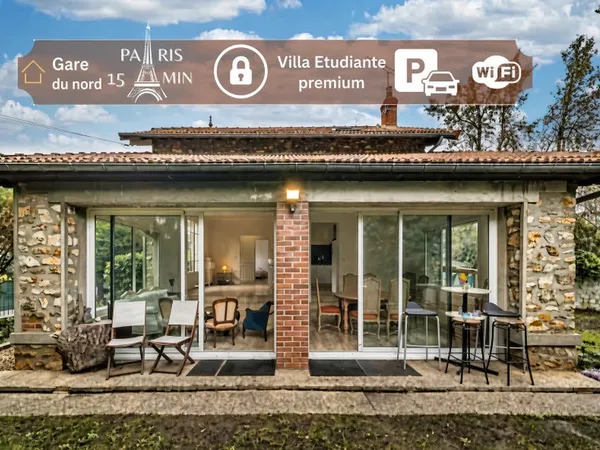 Villa etudiante premium-180m2&jardin-15mn GareNord