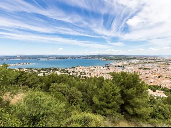 En exclusivié-Terrain de 1034 m2 vue mer et étang-Séte, MontS