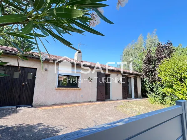 Maison de plain-pied 105 m2 avec jardin