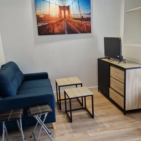 Lumineux et confortable T2 meublé à 2 pas de la gare et tout près du centre-ville