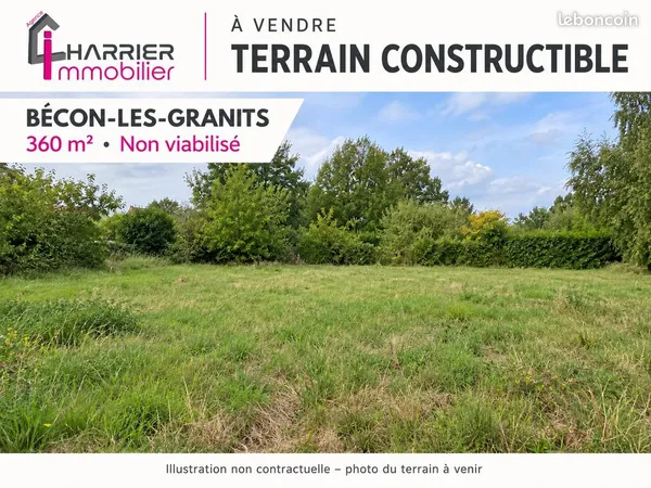 Terrain 360 m² Bécon-les-Granits