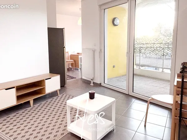 Robertsau - beau studio meublé avec terrasse et garage