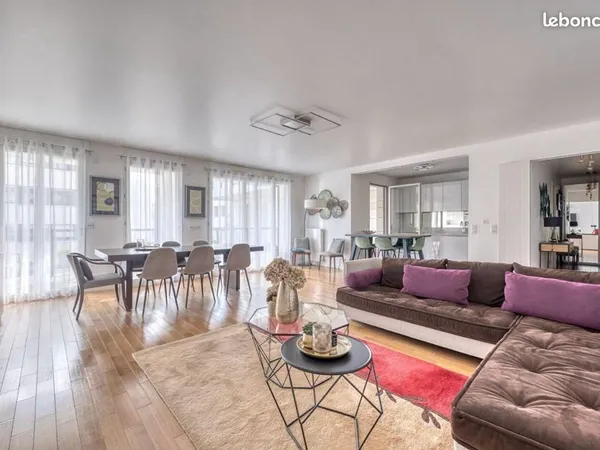 APPARTEMENT FAMILIAL BOULOGNE NORD - 129 m² - 4 CHAMBRES - TERRASSE - ACCÈS DIRECT AU PARC ARBORÉ