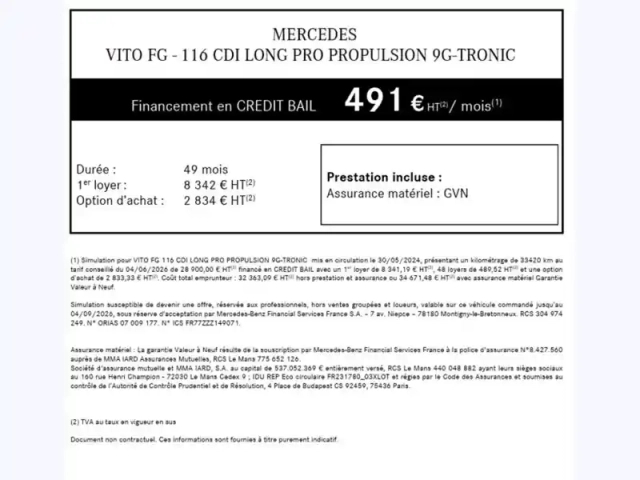 Mercedes Vito 116 cdi long l2 163ch led bva — photo 60