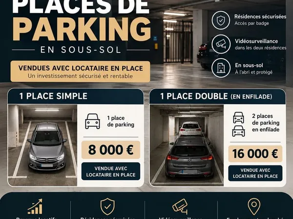 Place de parking en sous sol