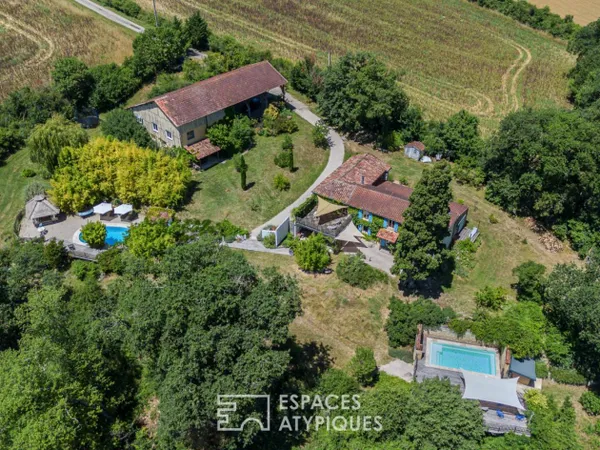 Maison gersoise de caractère avec gîtes et piscines