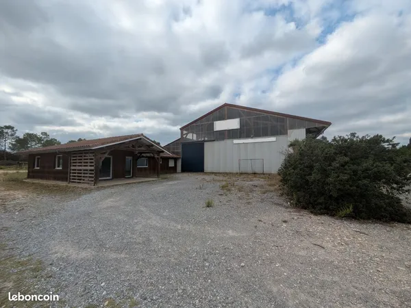 BÂTIMENT INDUSTRIEL 800 m² + TERRAIN 3 600 m² - PONTONX-SUR-L'ADOUR - BUREAUX 100 m² POTENTIEL LOGEM