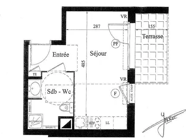 Appartement 1 pièce 22 m²