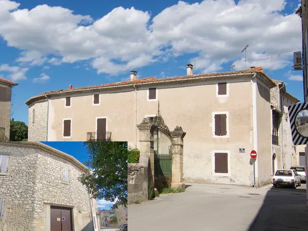 Maison 18ème en pierre avec grande garage St Chaptes
