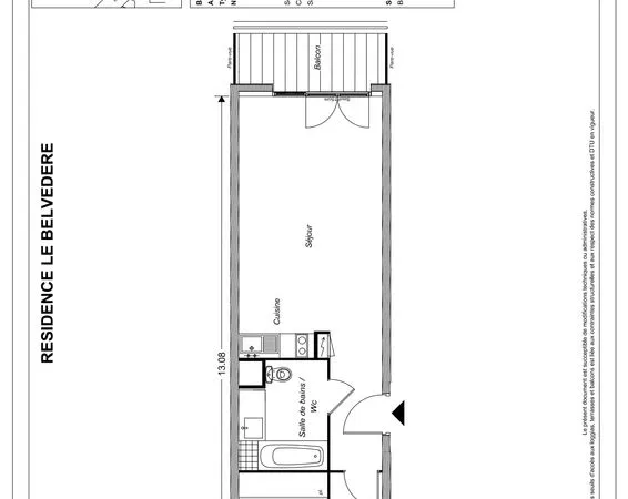 Appartement 2 pièces 45 m²