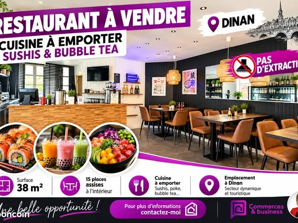 Fonds de commerce restaurant 38 m²