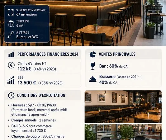 Bar, brasserie, tabac 67 m² Saint-André-les-Vergers