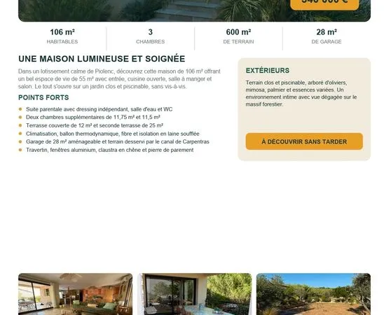Maison de 106 m2 - Piolenc (84)