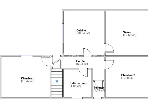 Maison 3 pièces 61 m²