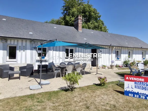 Longère plain-pied à vendre - Axe Héricourt / Doudeville - 130 m² -3 chambres - Terrain 1 000 m²