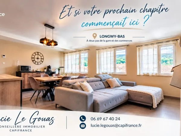 LONGWY-BAS - Appartement lumineux de 72m² avec 2 chambres, dressing et ascenseur