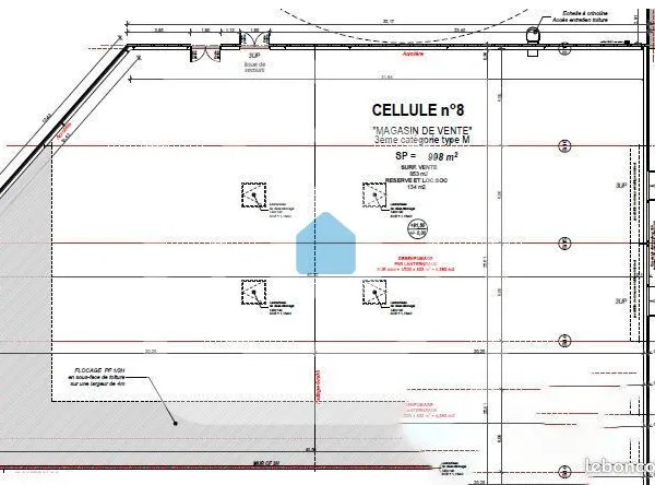 Local commercial 998 m²