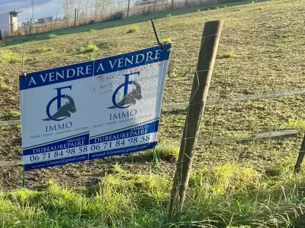 Lestrem : terrain constructible de 600m2