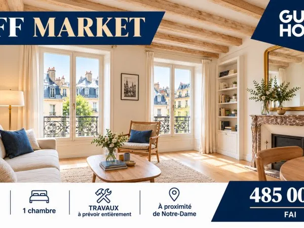 Vend 3 pièces à rénover - La Huchette - Notre Dame