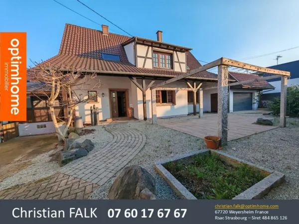 Exclusivité à Weyersheim - Maison familiale 165 m² - 8 pièces - 4 Chambres - Grand garage