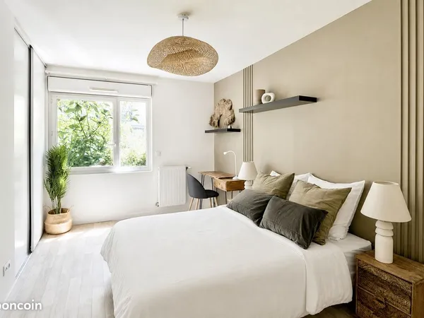 Chambre contemporaine de 15 m² à louer en coliving aux portes de Bordeaux - BO17