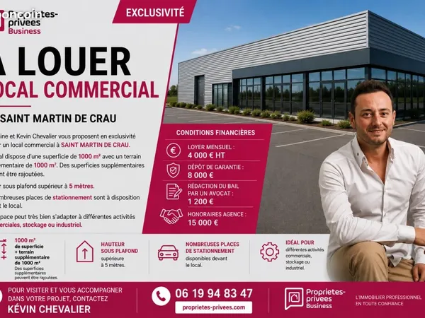 Local industriel 1 000 m²