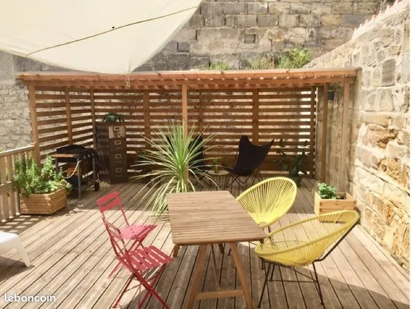 Appartement T3 Bordeaux St Benoît avec grande terrasse de 39,40 m2