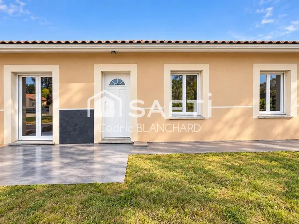 Maison récente 2 chambres, possibilité 3e chambre, jardin de 609 m²