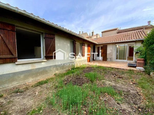 Centre Nérac, maison de plain pied, 2 chambres avec jardin
