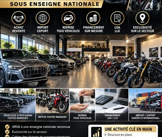 à céder - fonds de commerce concession automobile & moto multimarque - ca